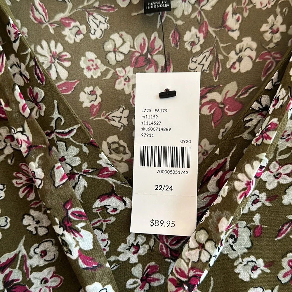 NWT Lane Bryant maxi dress. Perfect for fall. Army green size 22/24.Has pockets. - Picture 10 of 10